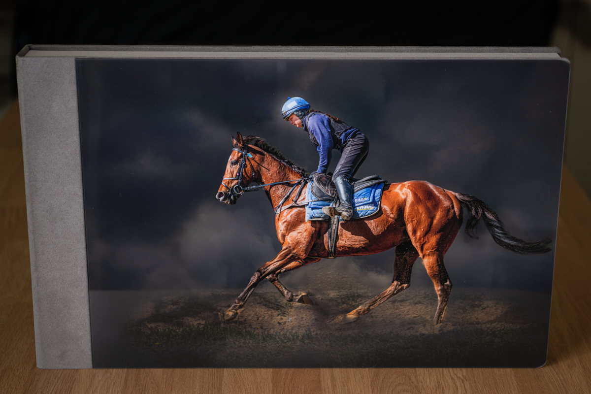 Image of Acrylic Prestige Album box showing glossy cover plate